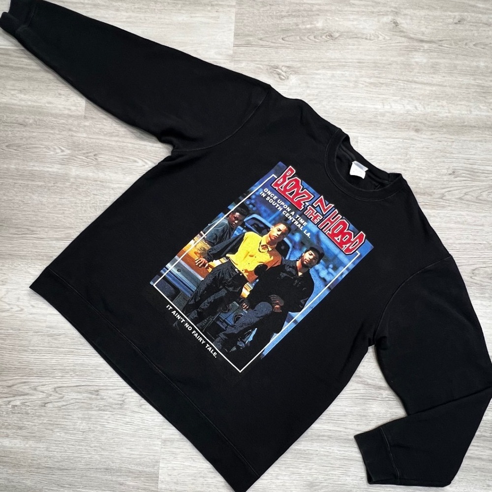 Boyz‎ N the Hood Graphic Sweatshirt Black Crewneck Long Sleeve Hip Hop Movie XL